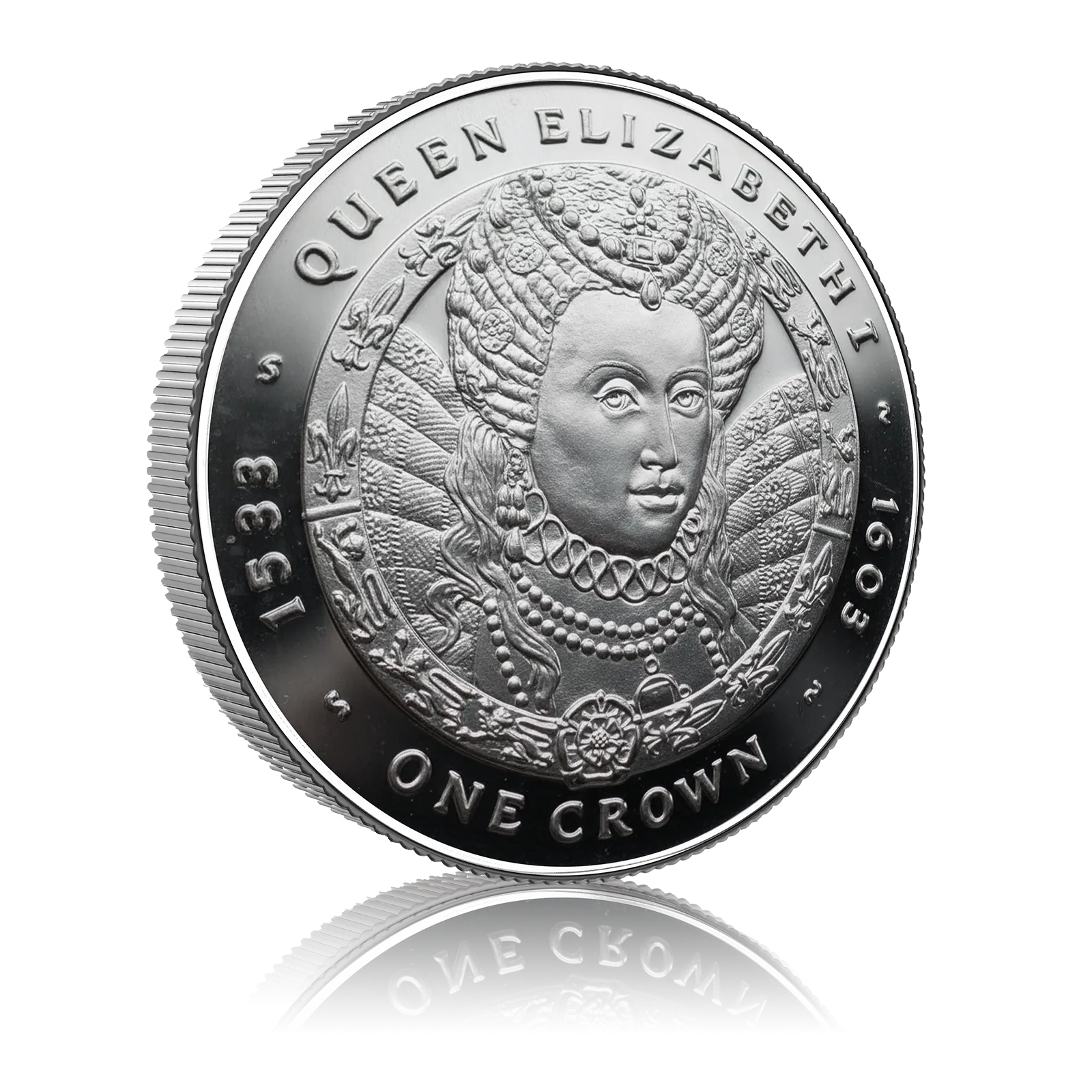 Falkland Islands 1 Crown – Elizabeth II & Elizabeth I Silver Coin 4